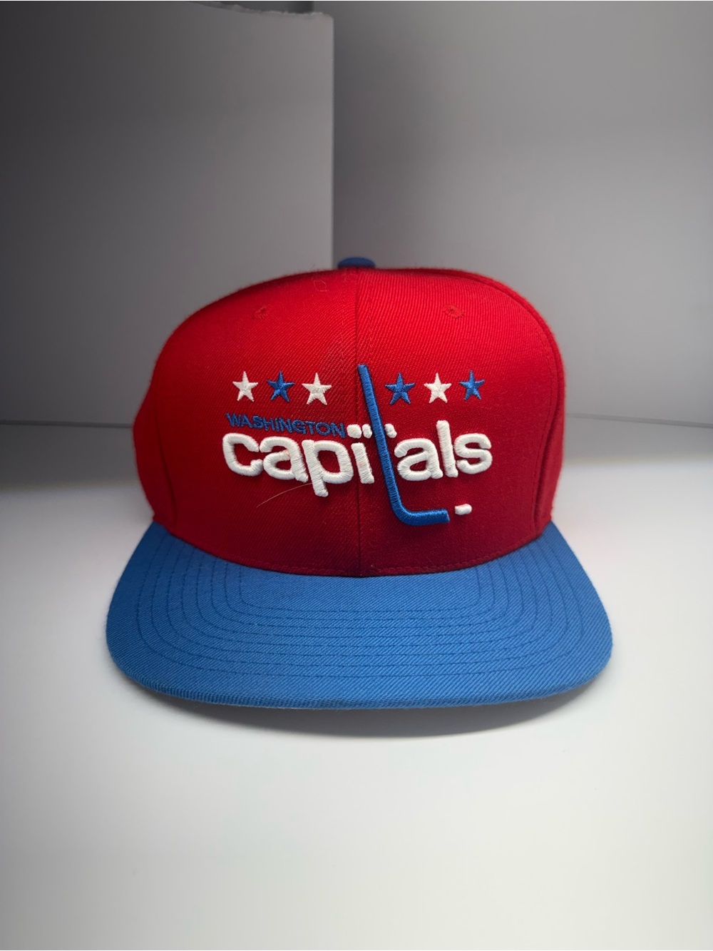 Washington Capitals Mitchell & Ness SnapBack Hat NHL Red Blue